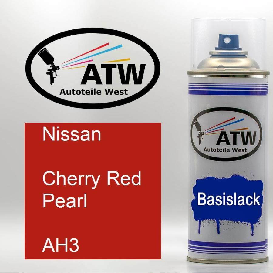 Nissan, Cherry Red Pearl, AH3: 400ml Sprühdose, von ATW Autoteile West.